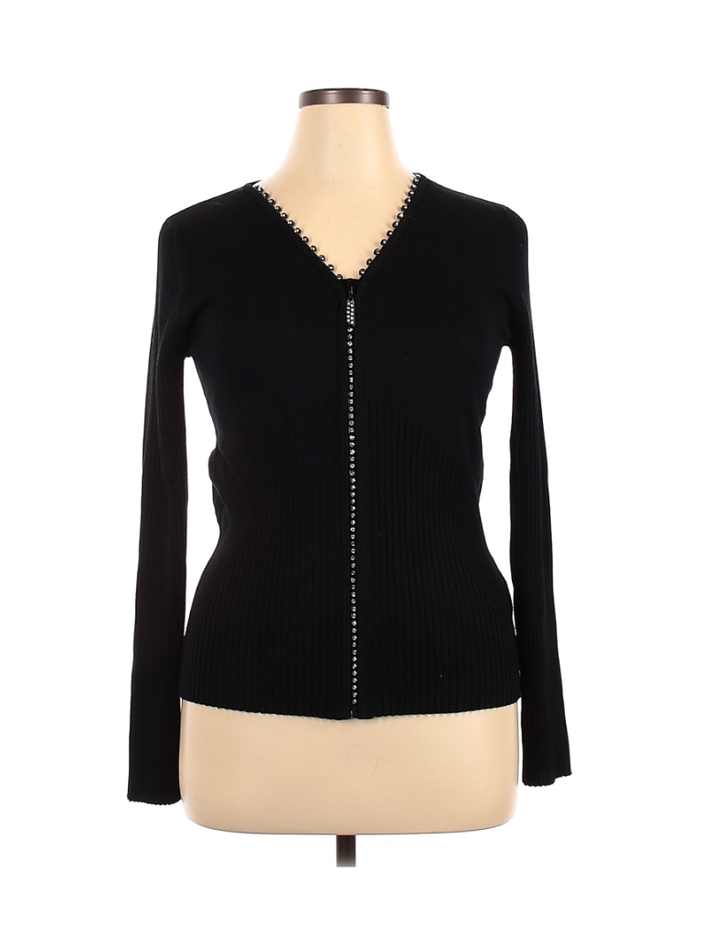 Belldini Solid Black Cardigan Size XL - 75% off | thredUP