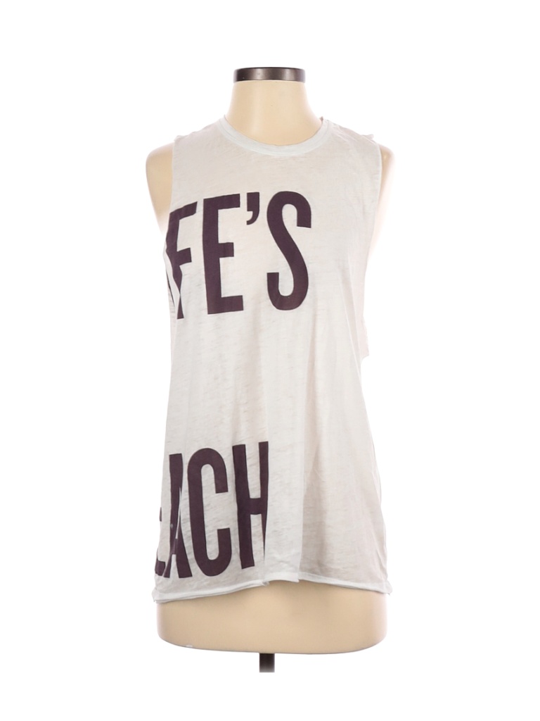 Sweaty Betty Graphic Solid White Sleeveless T-Shirt Size S - 72% off ...