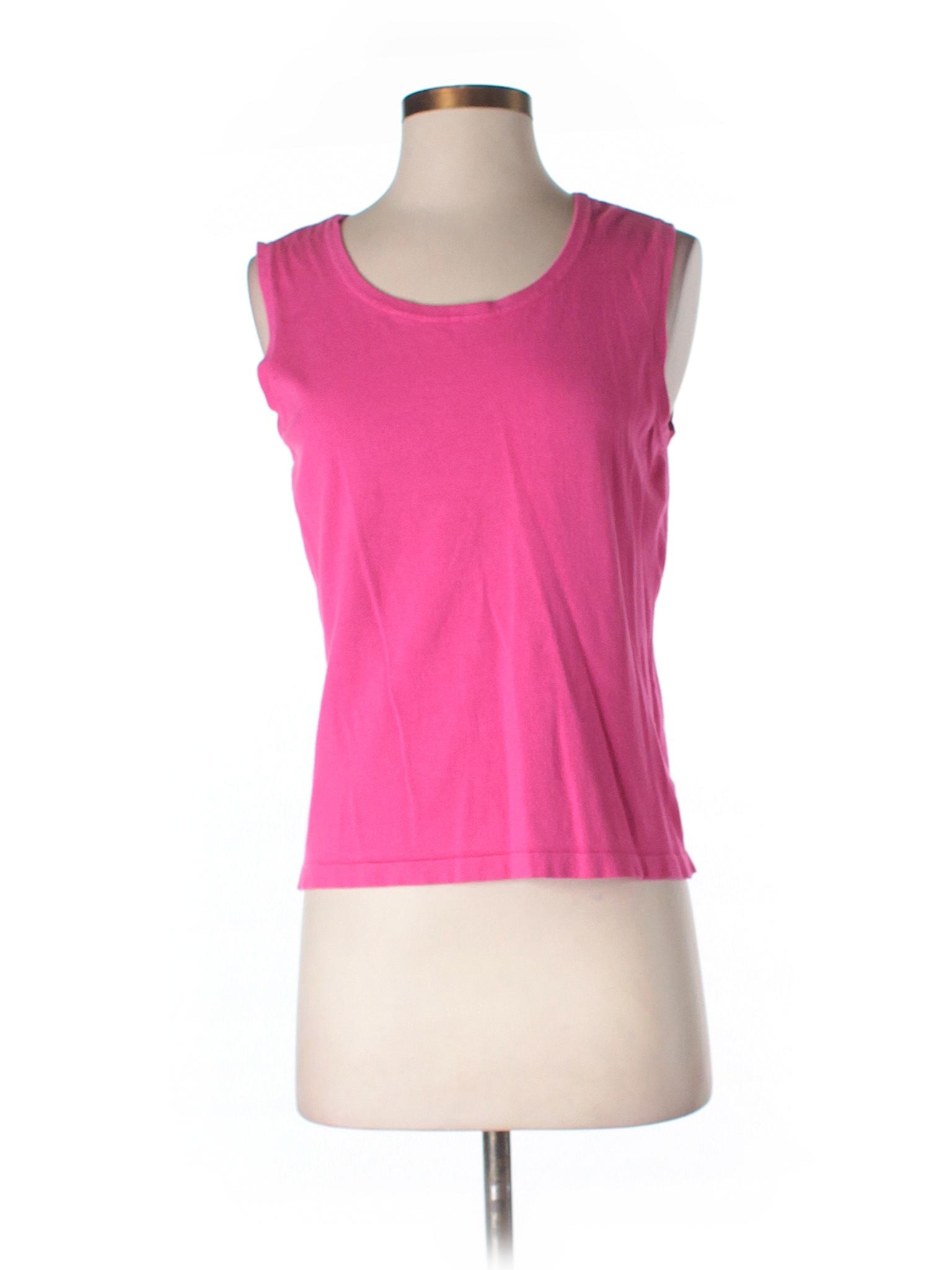 Laura Ashley Solid Pink Tank Top Size S (Petite) - 83% off | thredUP