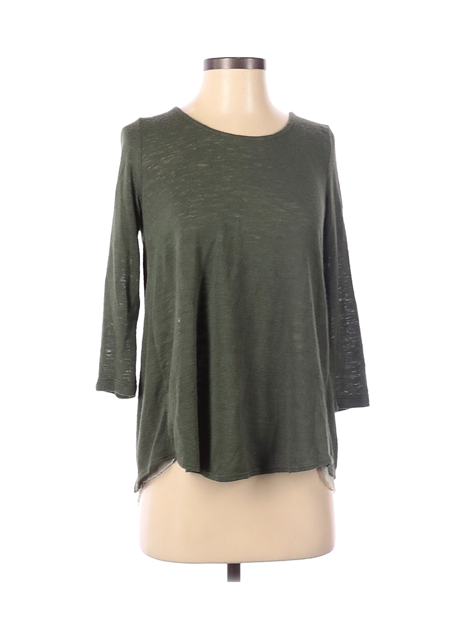 W5 Solid Colored Green Long Sleeve Top Size S - 82% off | thredUP