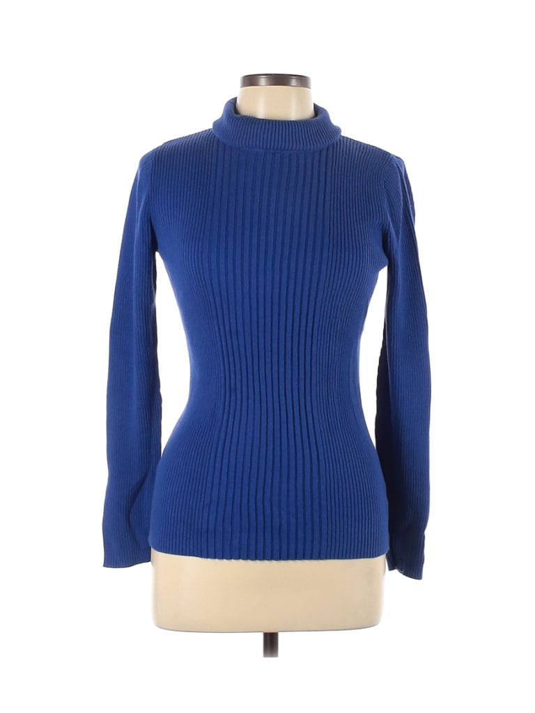Ruff Hewn 100% Cotton Solid Blue Turtleneck Sweater Size L - 66% off ...