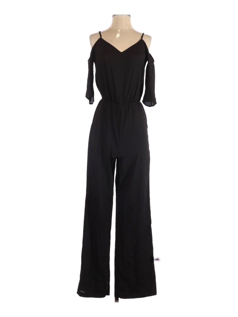 Gianni Bini 100% Polyester Solid Black Jumpsuit Size XS - 72% off | thredUP