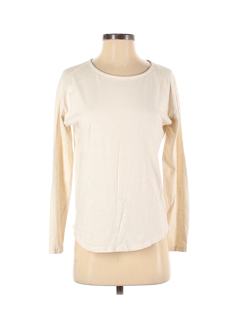 Everlane 100% Cotton Solid Ivory Long Sleeve T-Shirt Size S - 50% off ...