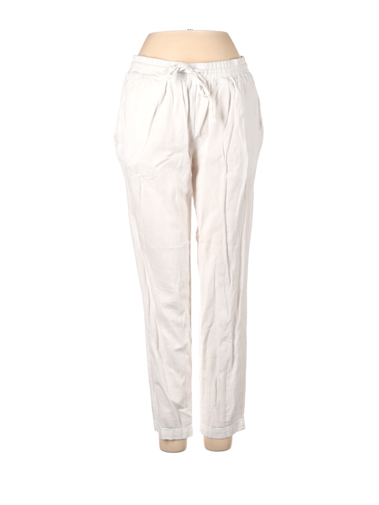 New Look 100% Linen Solid White Linen Pants Size XS - 59% off | thredUP