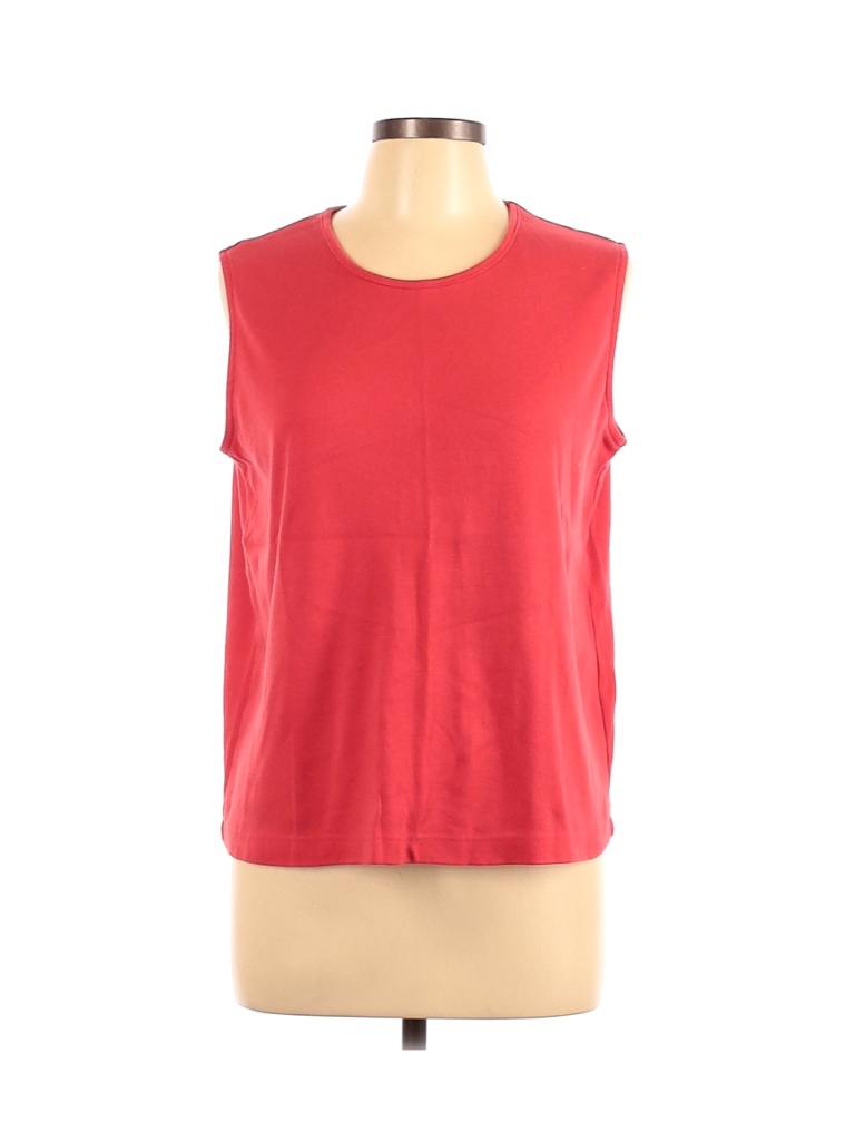 Blair Solid Pink Red Tank Top Size L - 60% off | thredUP