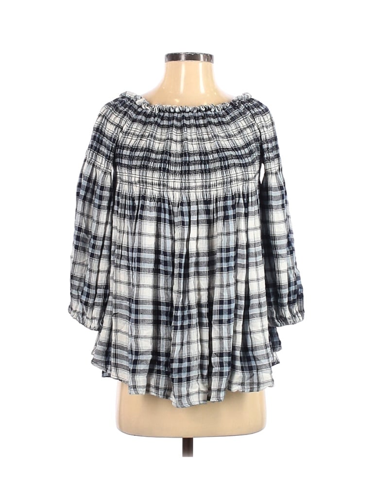 Pre-owned Altar'd State 3/4 Sleeve Blouse In White