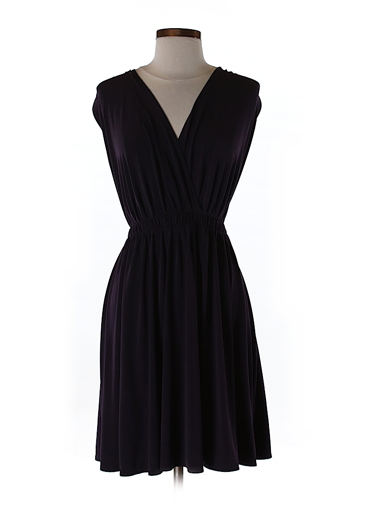 Moda International Solid Dark Purple Casual Dress Size M - 75% off ...