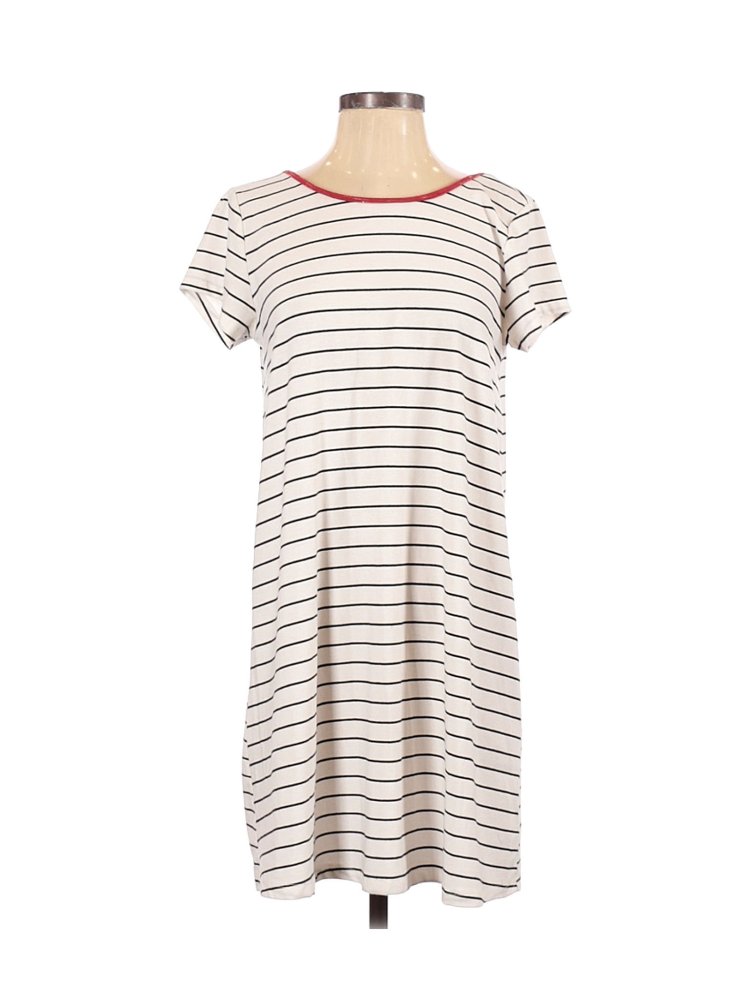 hem and thread striped dress