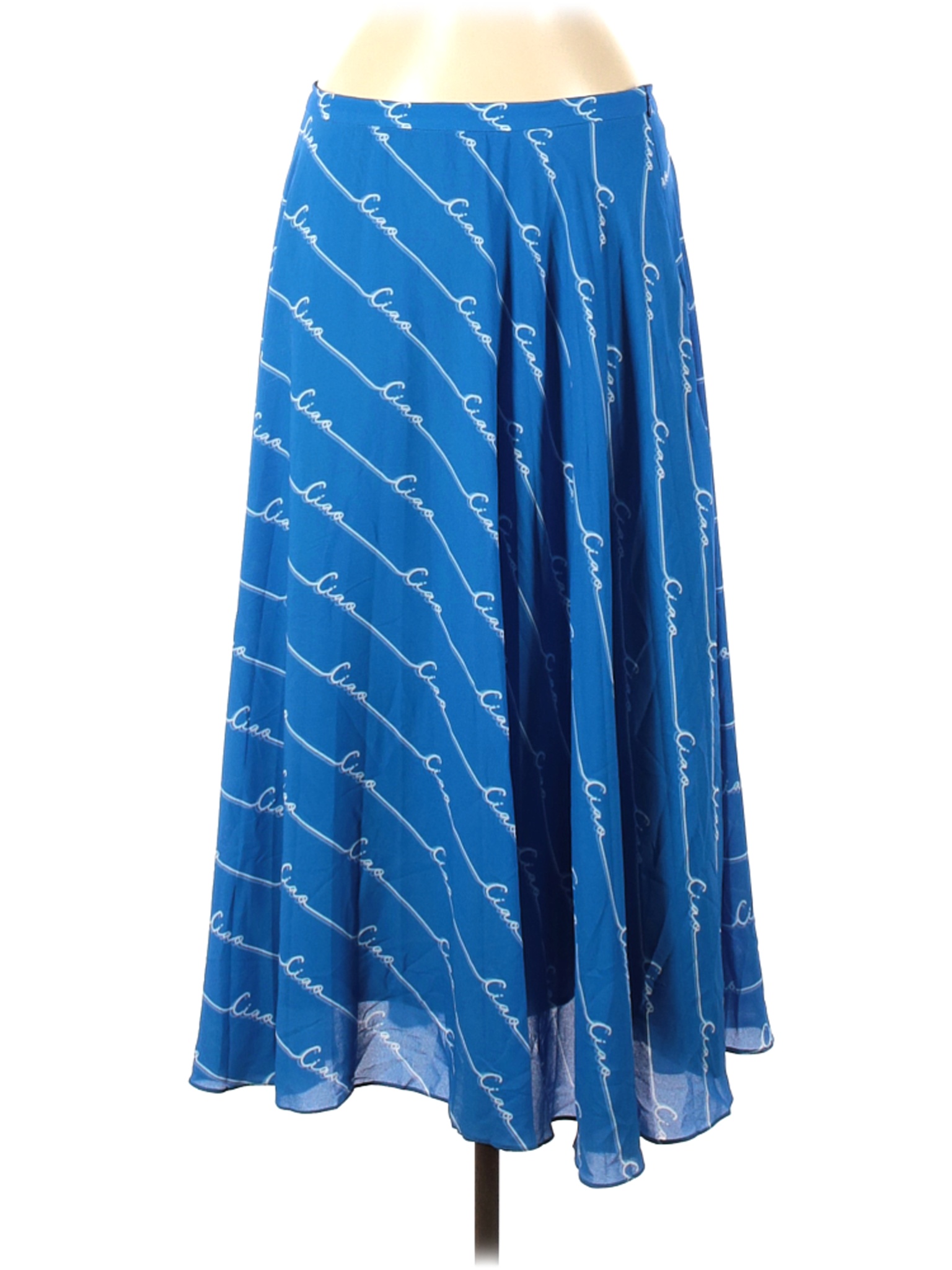 Chinti Parker 100 Polyester Stripes Blue Blue Ciao Skirt Size