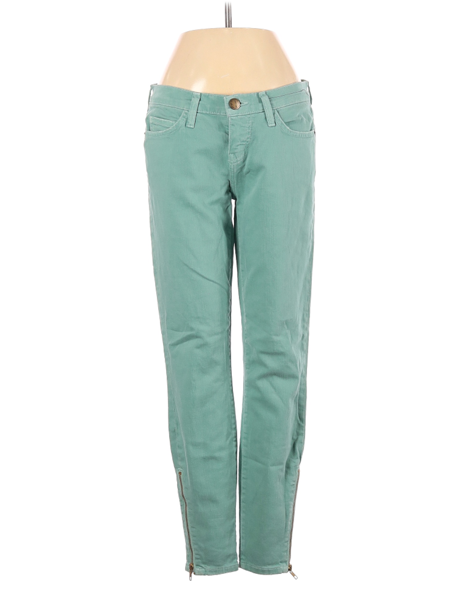 Current/Elliott Solid Green Jeans 26 Waist - 93% off | thredUP