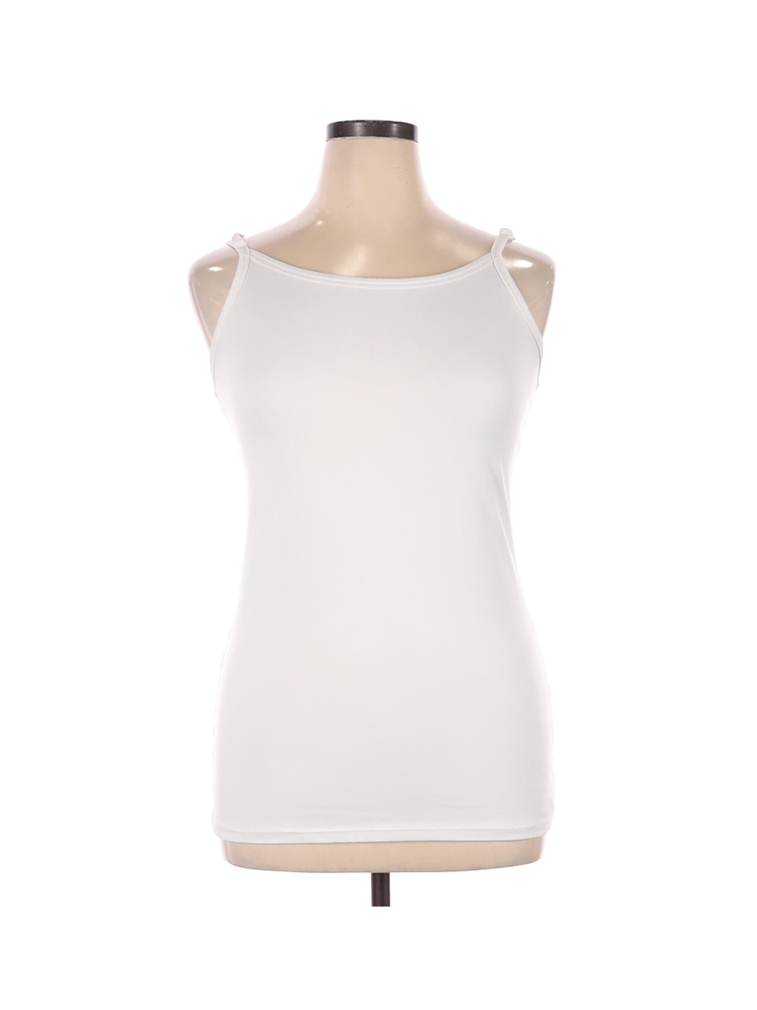 Terra & Sky Solid White Tank Top Size 0X (Plus) - 50% off | thredUP