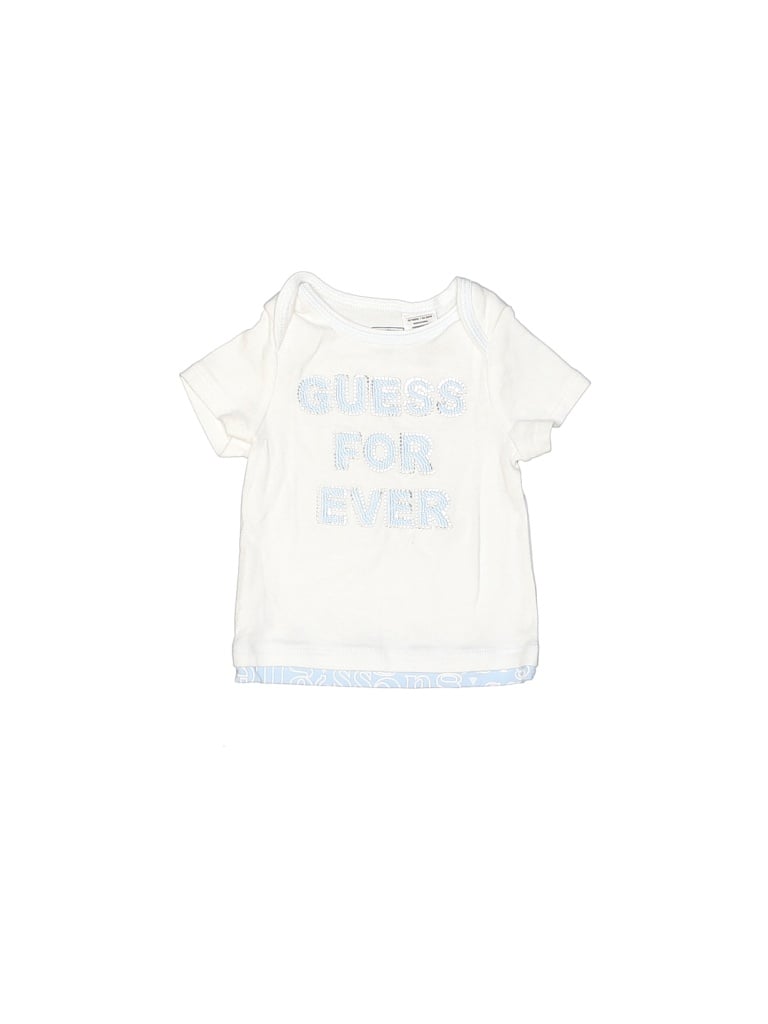Click to view more detailed imagery on our partner's website Pre-owned Guess Baby Babies' Short Sleeve T-shirt In White