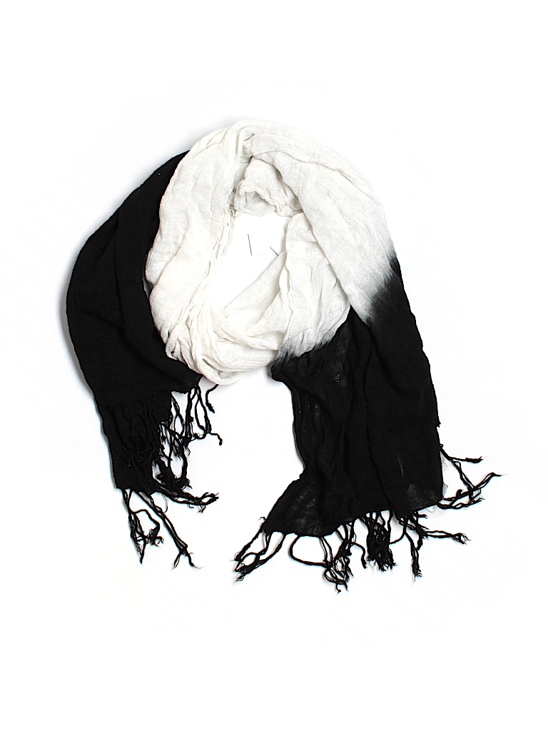 DKNYC Color Block Black Scarf One Size - photo 1