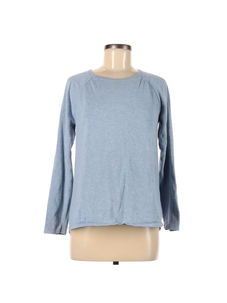 Jeanne Pierre 100% Cotton Color Block Blue Pullover Sweater Size M - 66 ...