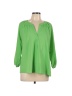 Milano 100% Polyester Green 3/4 Sleeve Blouse Size L - photo 1