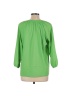 Milano 100% Polyester Green 3/4 Sleeve Blouse Size L - photo 2