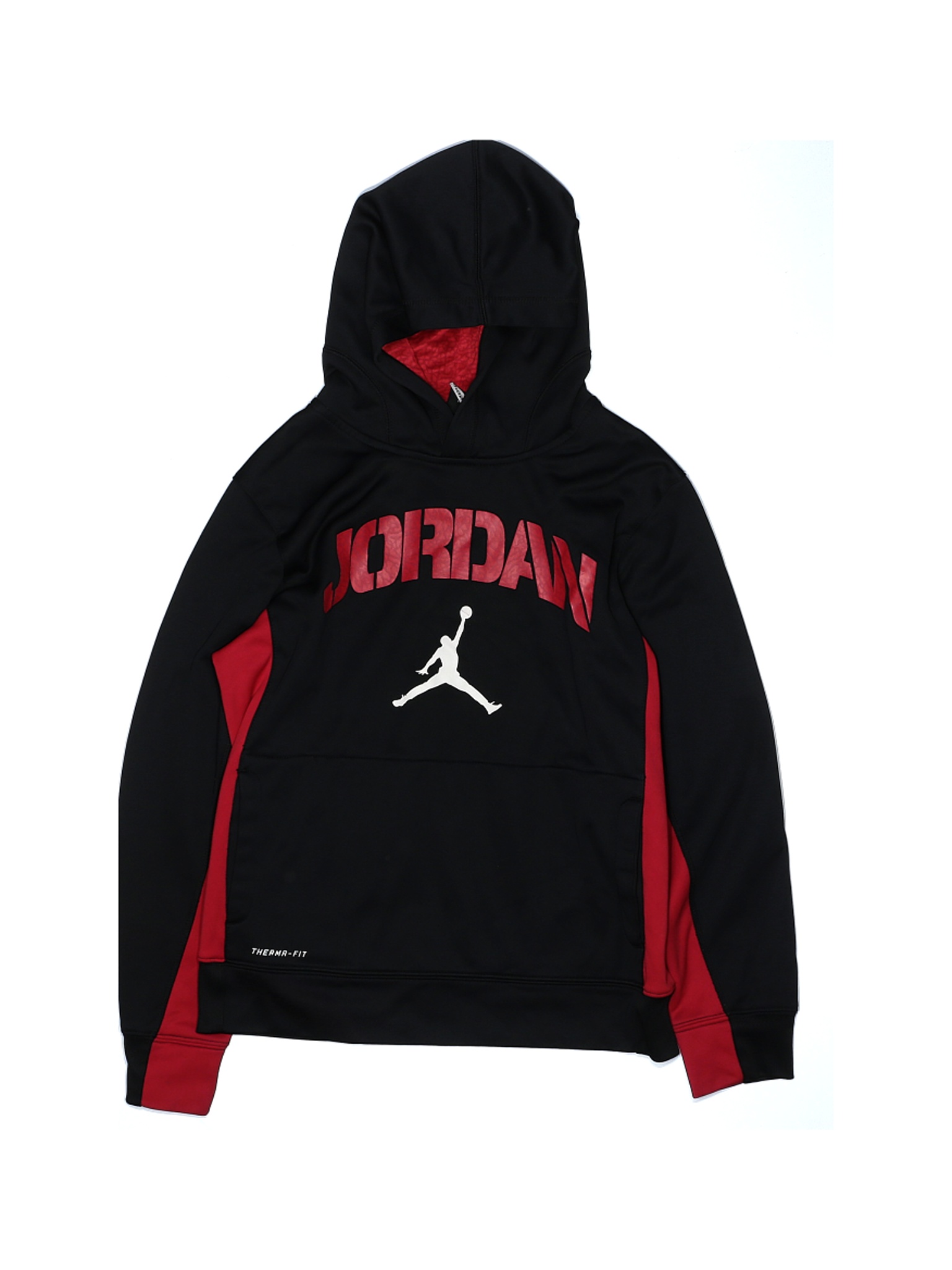 Air Jordan 100% Polyester Solid Black Pullover Hoodie Size L (Youth ...