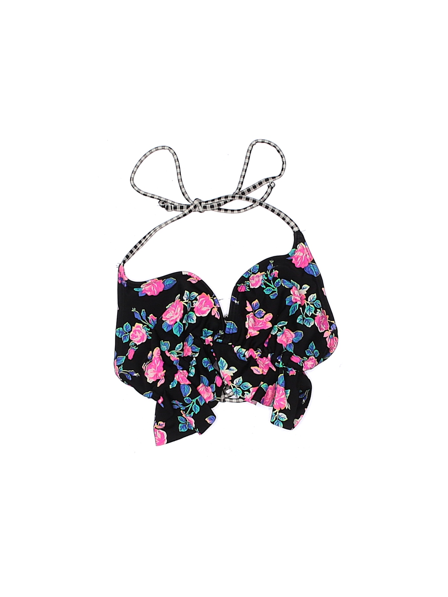 Joe Boxer Floral Black Swimsuit Top Size M 66 off thredUP