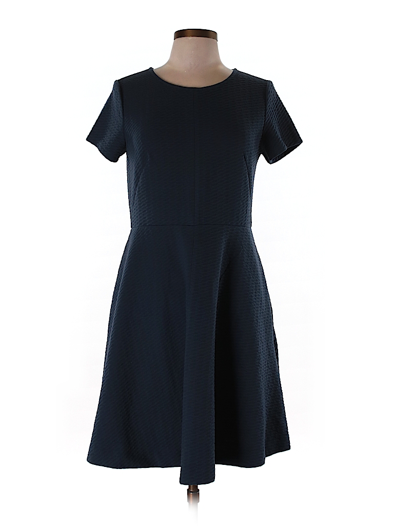 Ann Taylor LOFT Solid Dark Blue Casual Dress Size 10 (Petite) - 71% off ...
