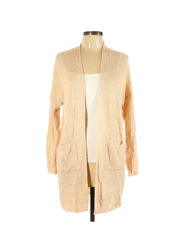 Newbury Kustom 100% Acrylic Solid Tan Ivory Cardigan Size Med - Lg - 92 ...