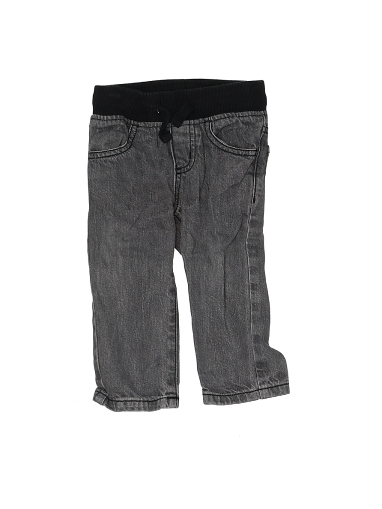Gymboree 100% Cotton Solid Gray Jeans Size 12-18 mo - photo 1