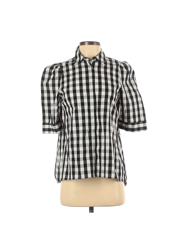 Who What Wear 100% Cotton Black Short Sleeve Button-Down Shirt Size XS - photo 1