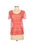 Fossil Red Short Sleeve Blouse Size XS - photo 1