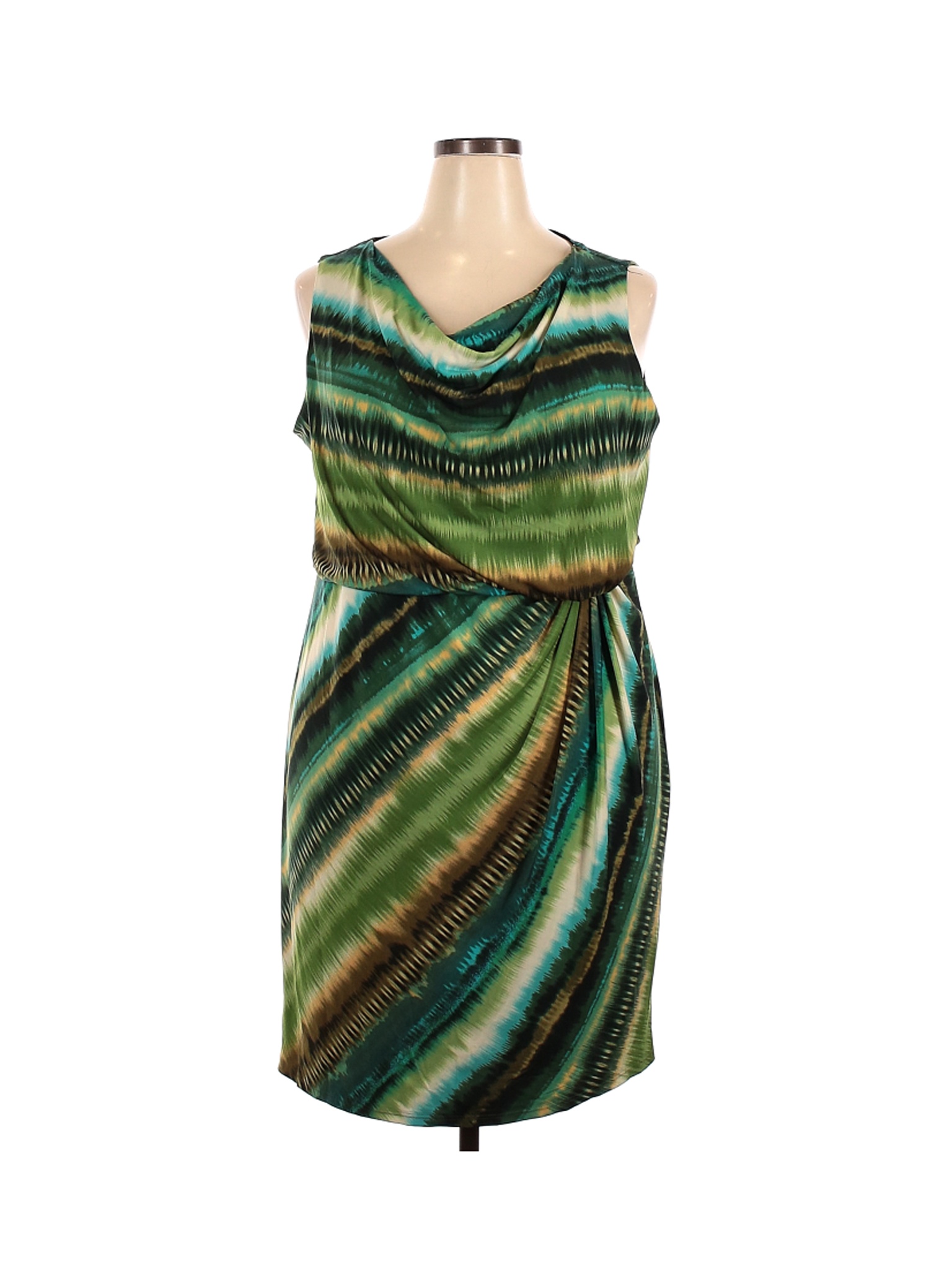 Teal & Serengeti Print Plus Size Latin-Rhythm Dress-Serengeti main image 0