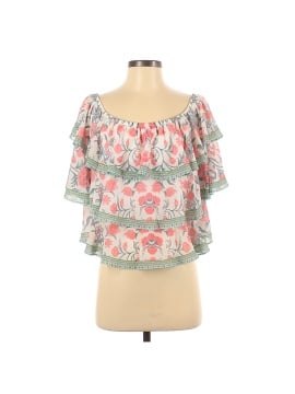 Champagne & Strawberry Short Sleeve Blouse (view 1)