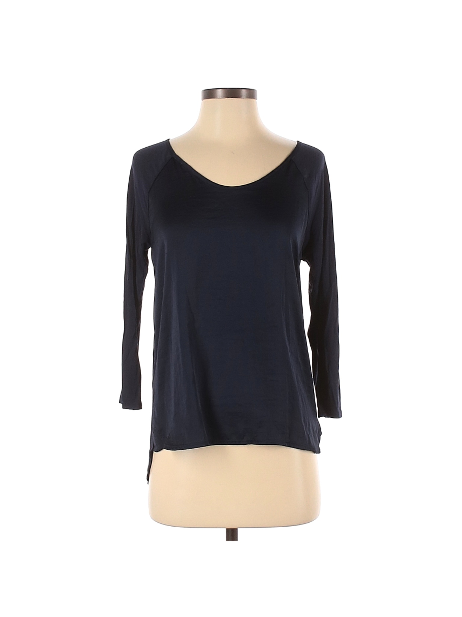 The Limited 100% Polyester Solid Blue Long Sleeve Blouse Size S - 95% ...