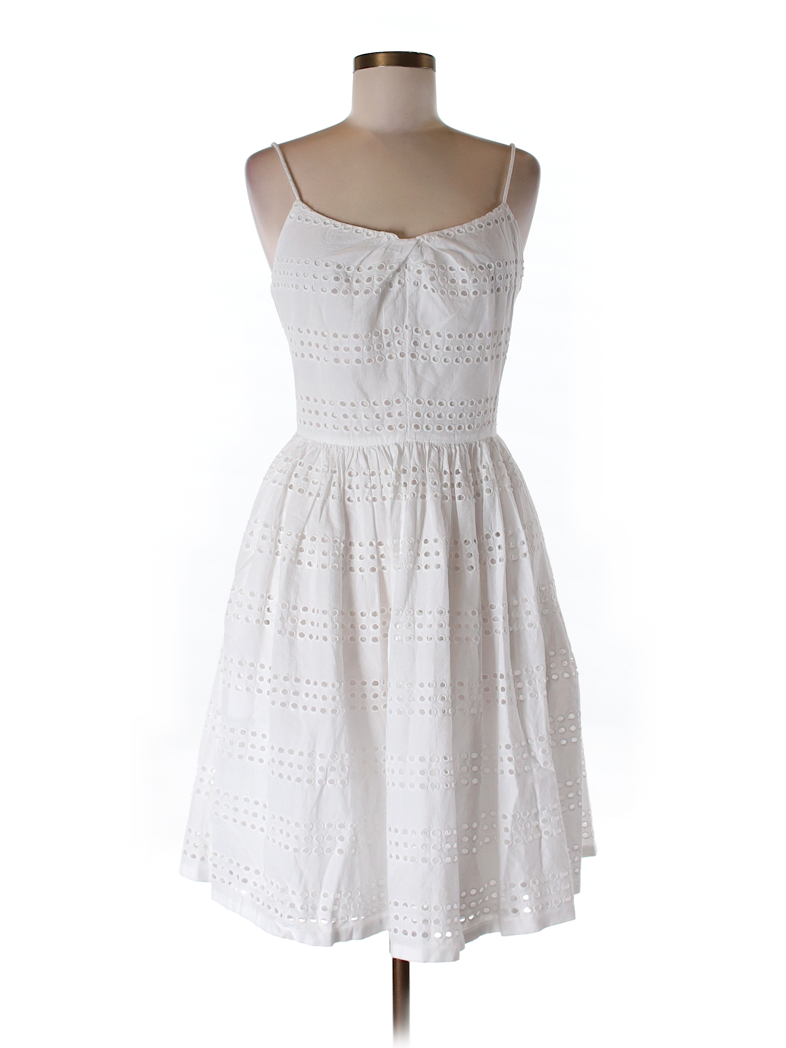 J.Crew 100 Cotton Lace White Casual Dress Size 8 78 off thredUP