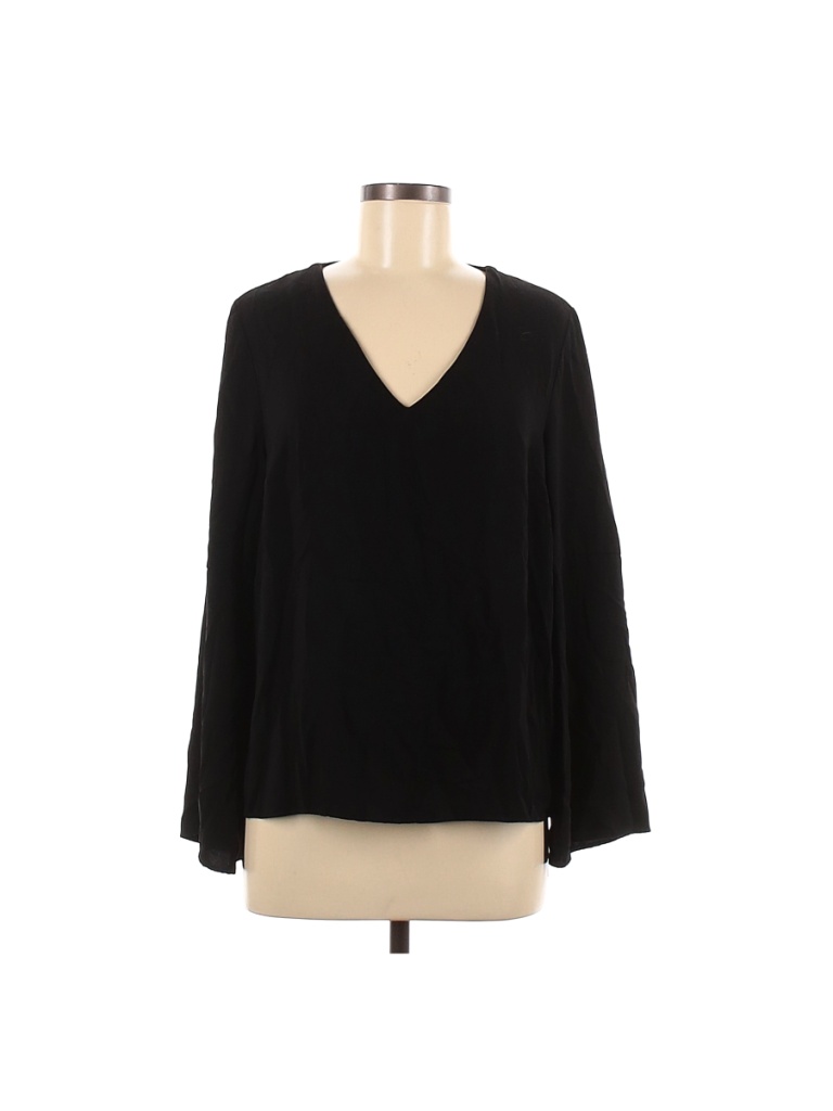 Primark Solid Black Long Sleeve Blouse Size 8 - 83% off | thredUP