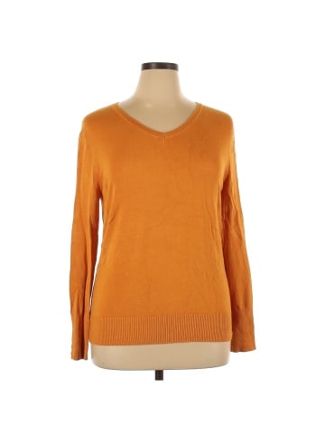 Zenana Outfitters Solid Orange Long Sleeve Top Size XL - 50% off