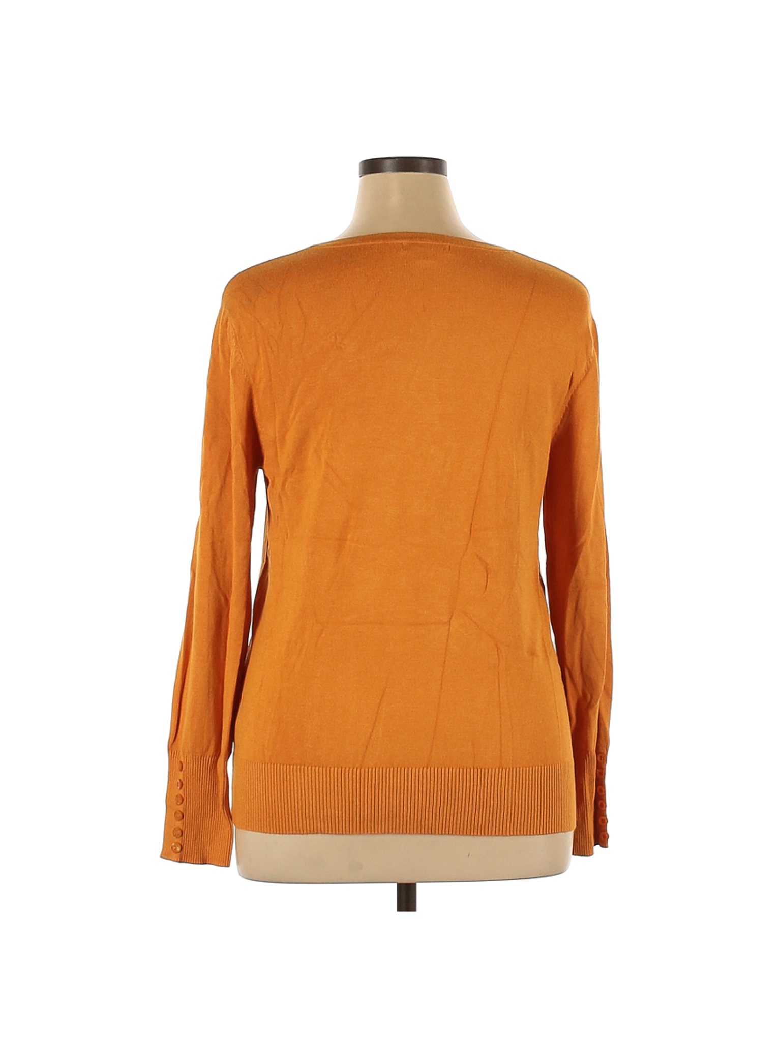 Zenana Outfitters Solid Orange Long Sleeve Top Size XL - 50% off