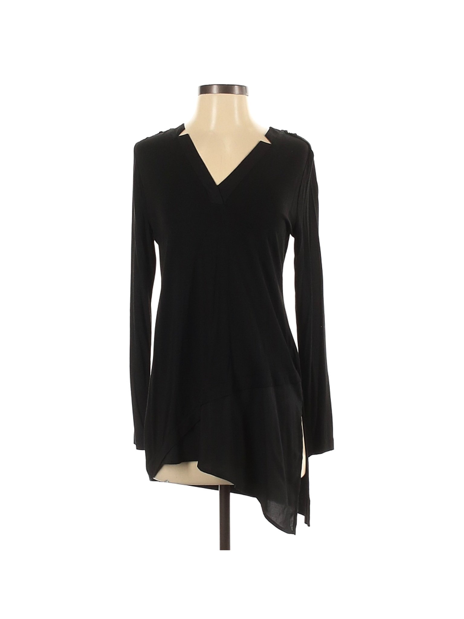 White House Black Market Solid Black Long Sleeve Top Size S - 73% off ...