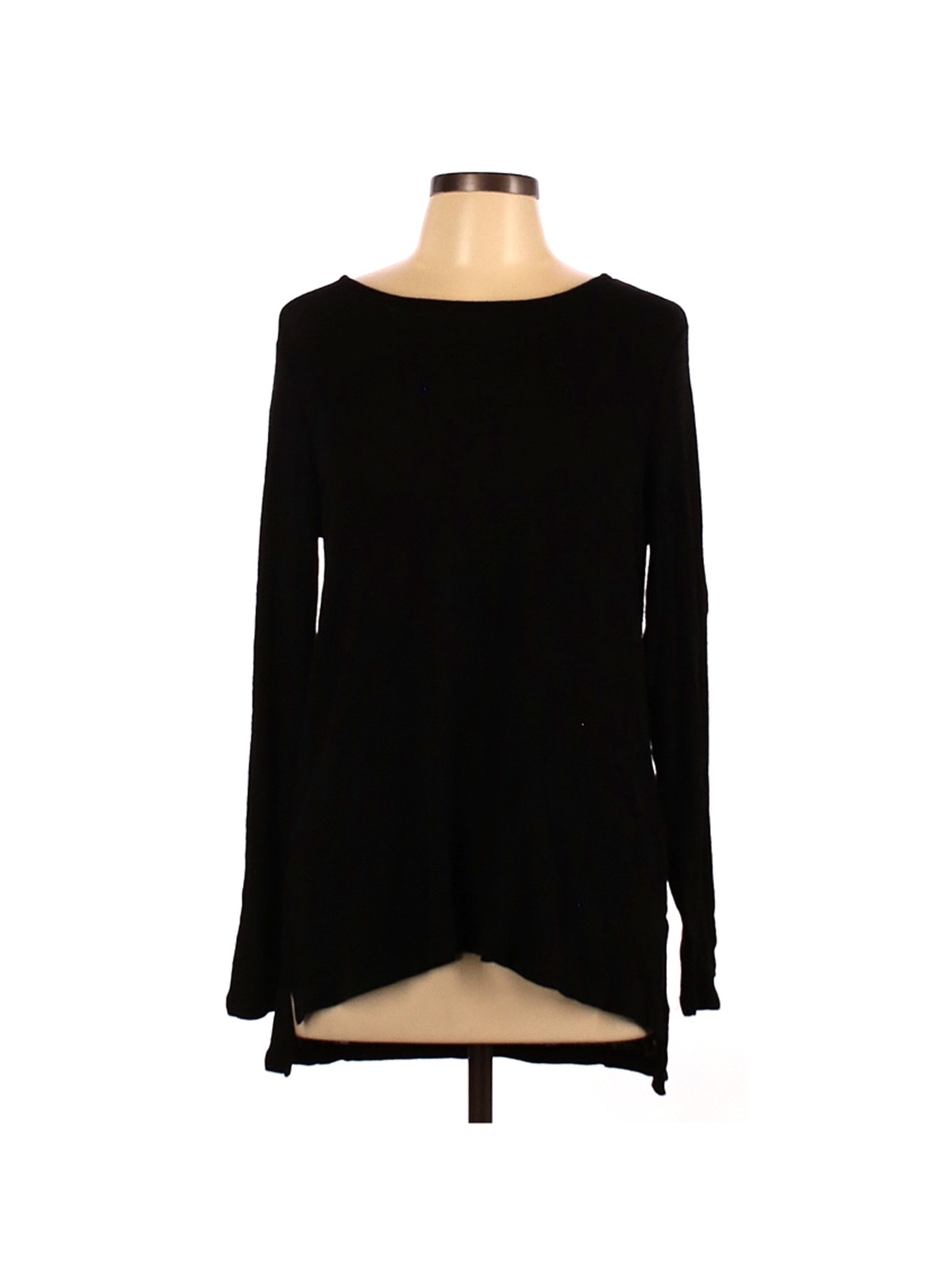 a.n.a. A New Approach Solid Black Long Sleeve Top Size L - 80% off ...