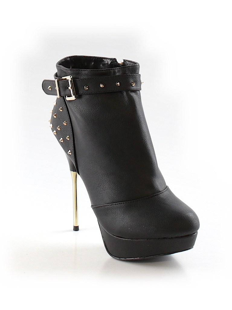 Shoedazzle Solid Black Ankle Boots Size 10 - 69% off | thredUP