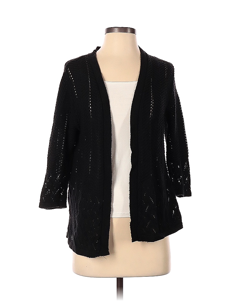 Laura Scott 100% Acrylic Solid Black Cardigan Size S - 80% off | thredUP