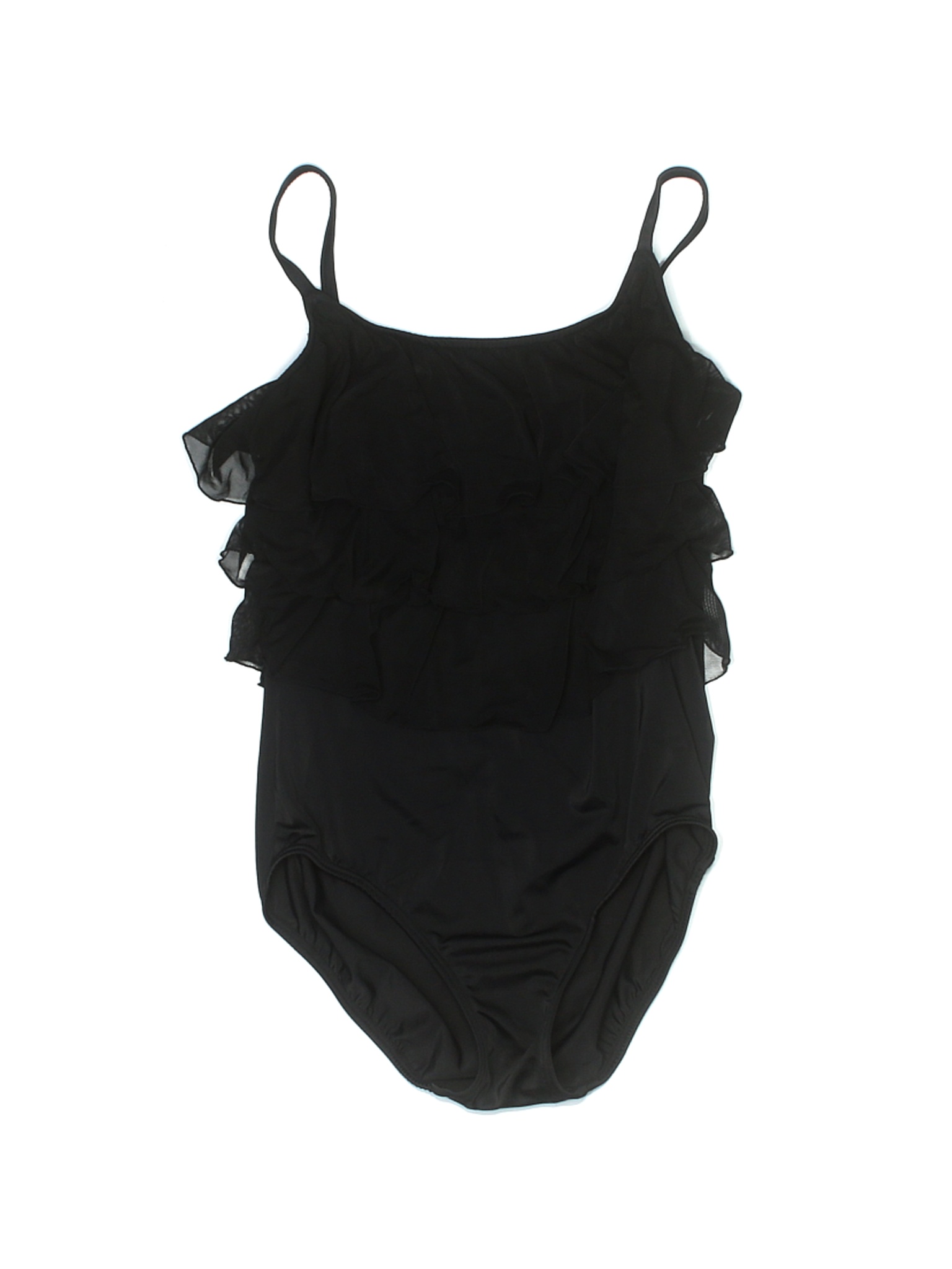 Great Lengths Swim Solid Black One Piece Swimsuit Size 12 63 off
