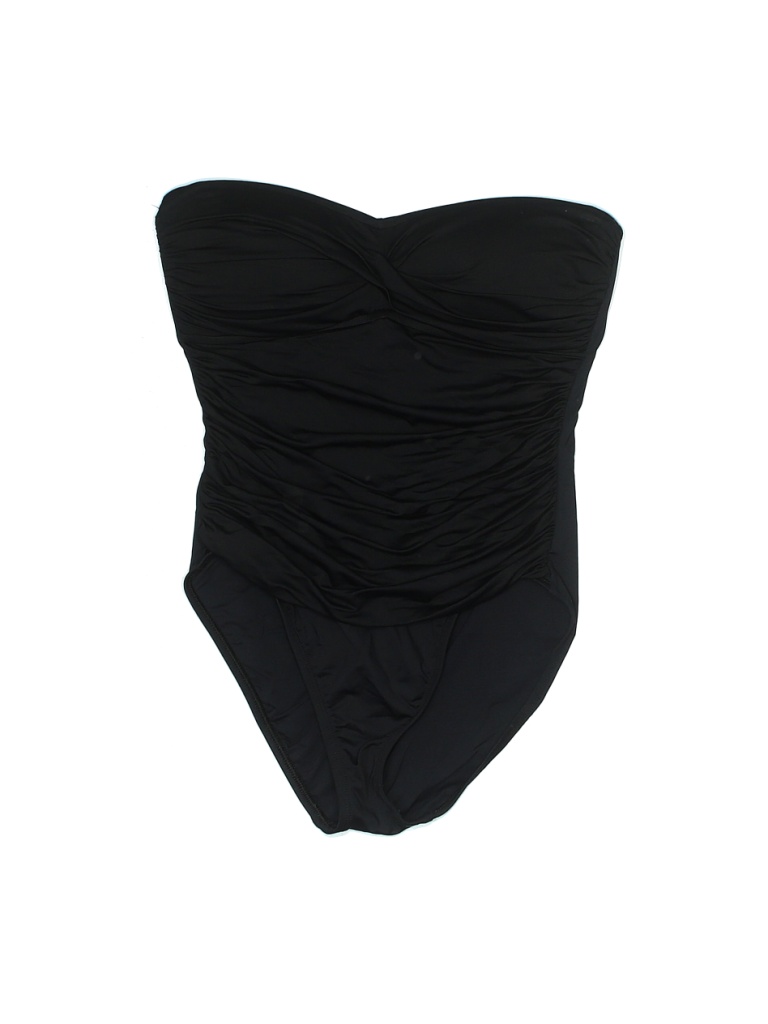 La Blanca Solid Black One Piece Swimsuit Size 8 77 off thredUP