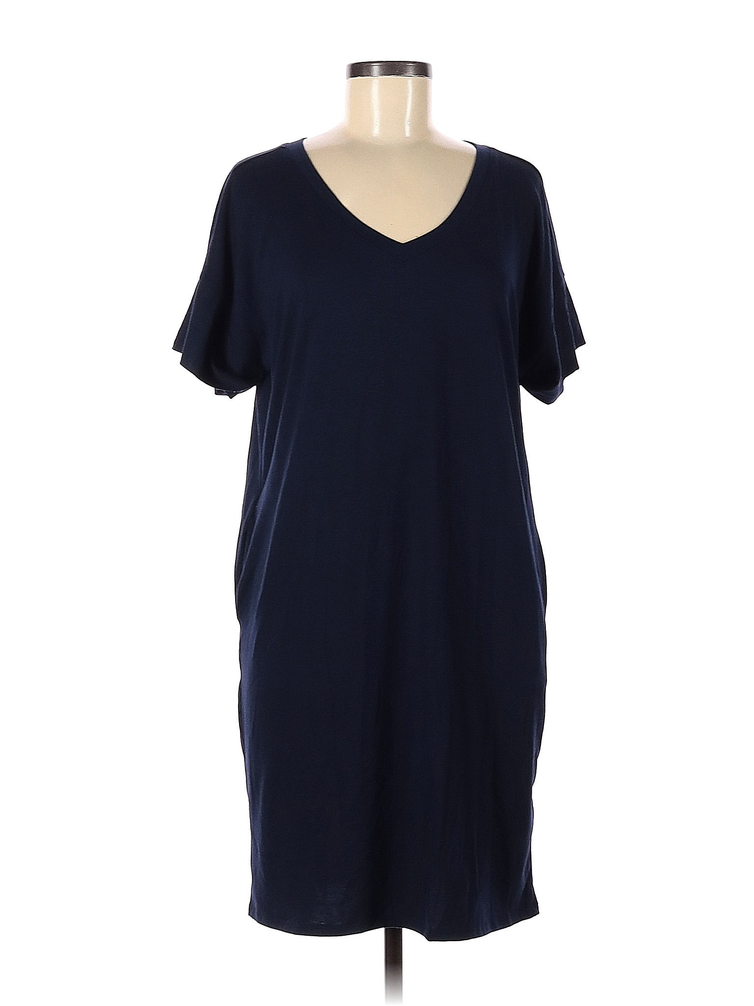 Zenana Premium Solid Navy Blue Casual Dress Size M - 70% off | thredUP