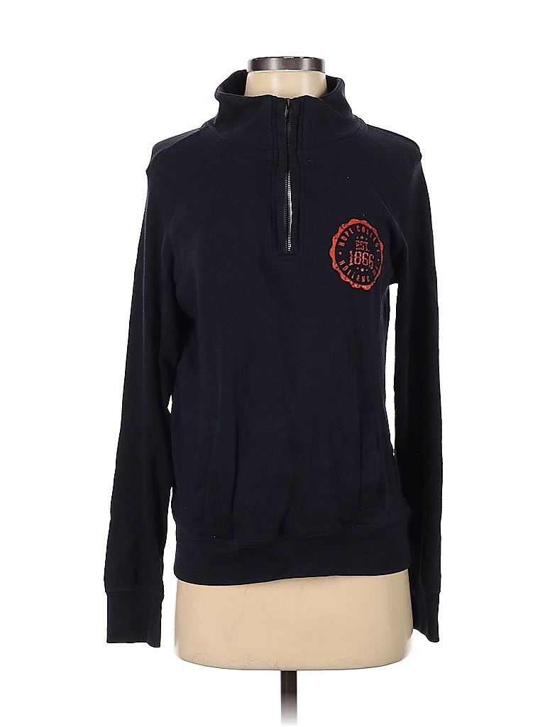 MV Sport Solid Black Blue Sweatshirt Size S 89 off thredUP