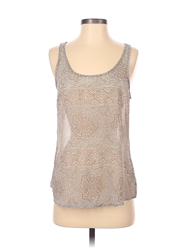 Old Navy 100% Polyester Silver Tan Sleeveless Blouse Size S - photo 1