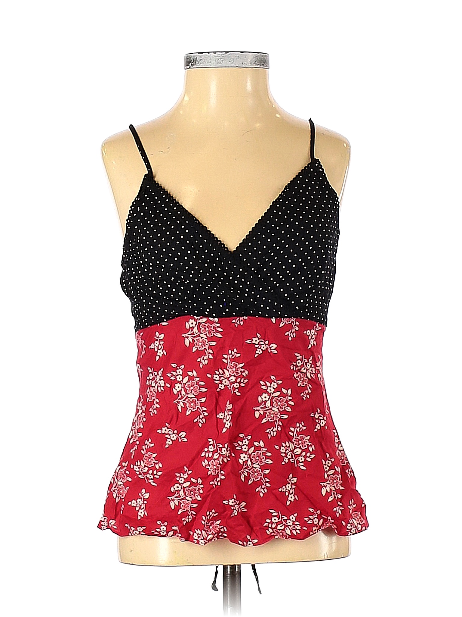 Angie 100% Cotton Red Black Tank Top Size S - 62% off | thredUP