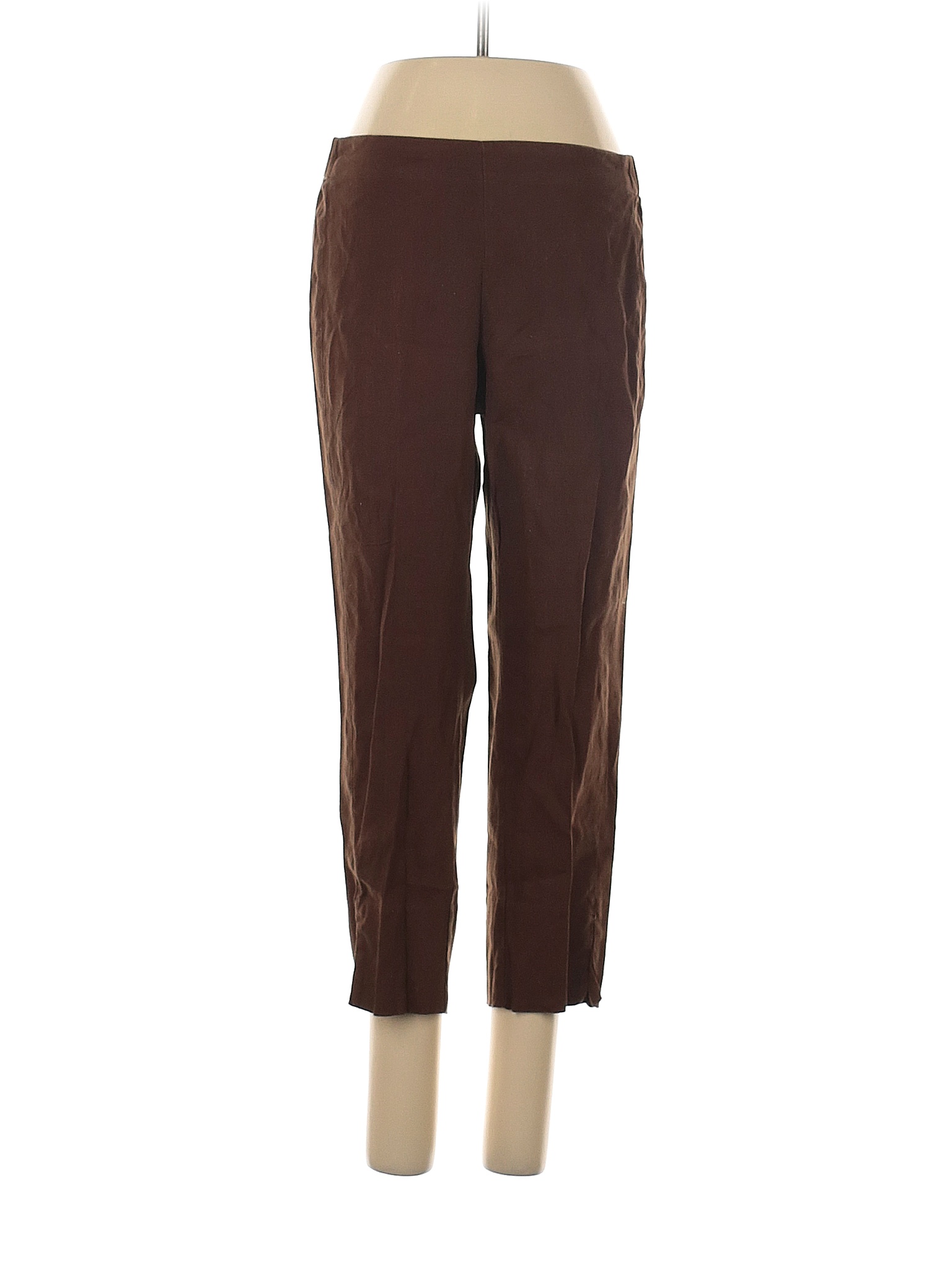 J.Jill Solid Brown Linen Pants Size S (Petite) 87 off thredUP