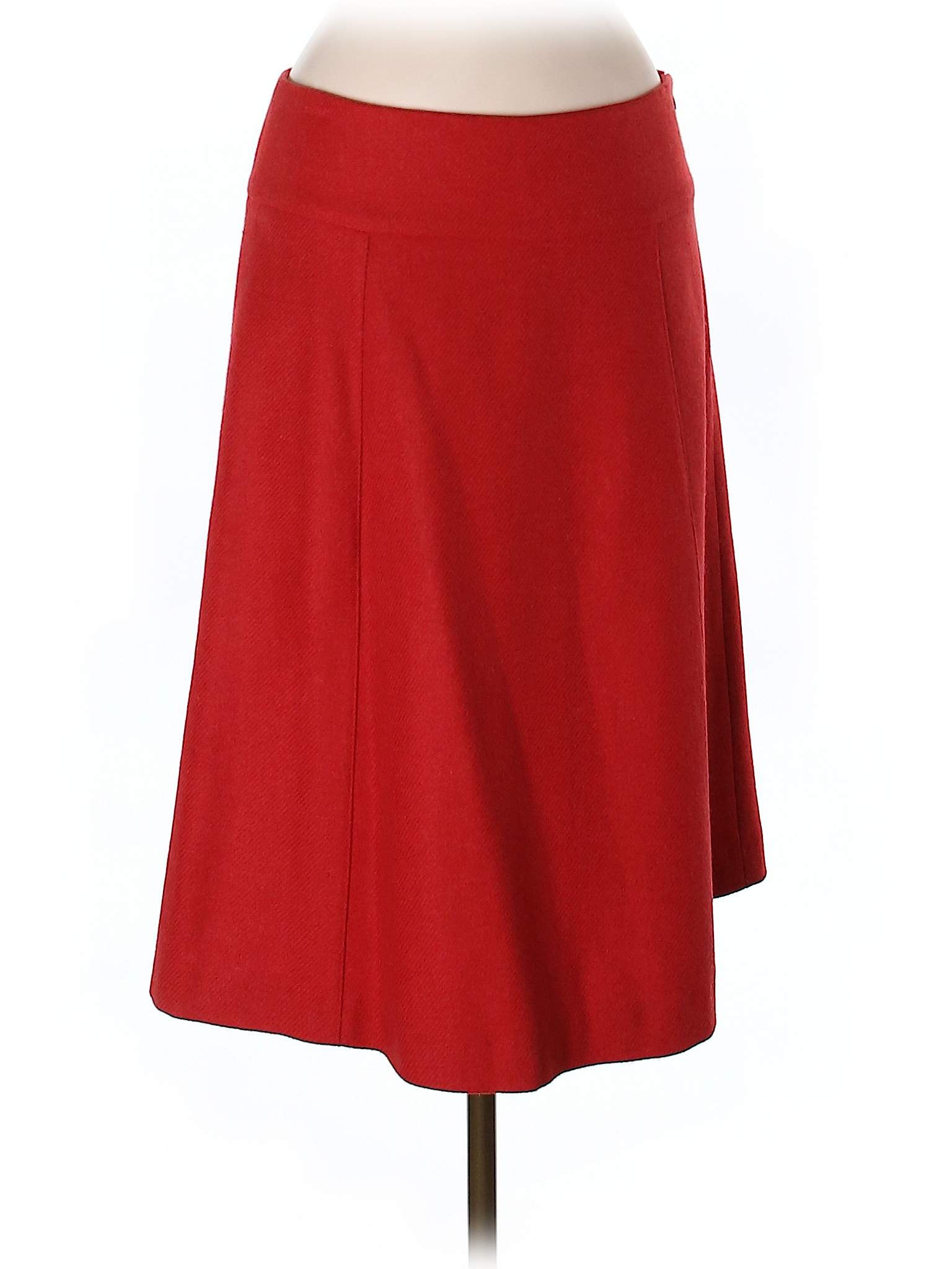 J.Crew 100% Lambswool Solid Red Wool Skirt Size 6 - 76% off | thredUP