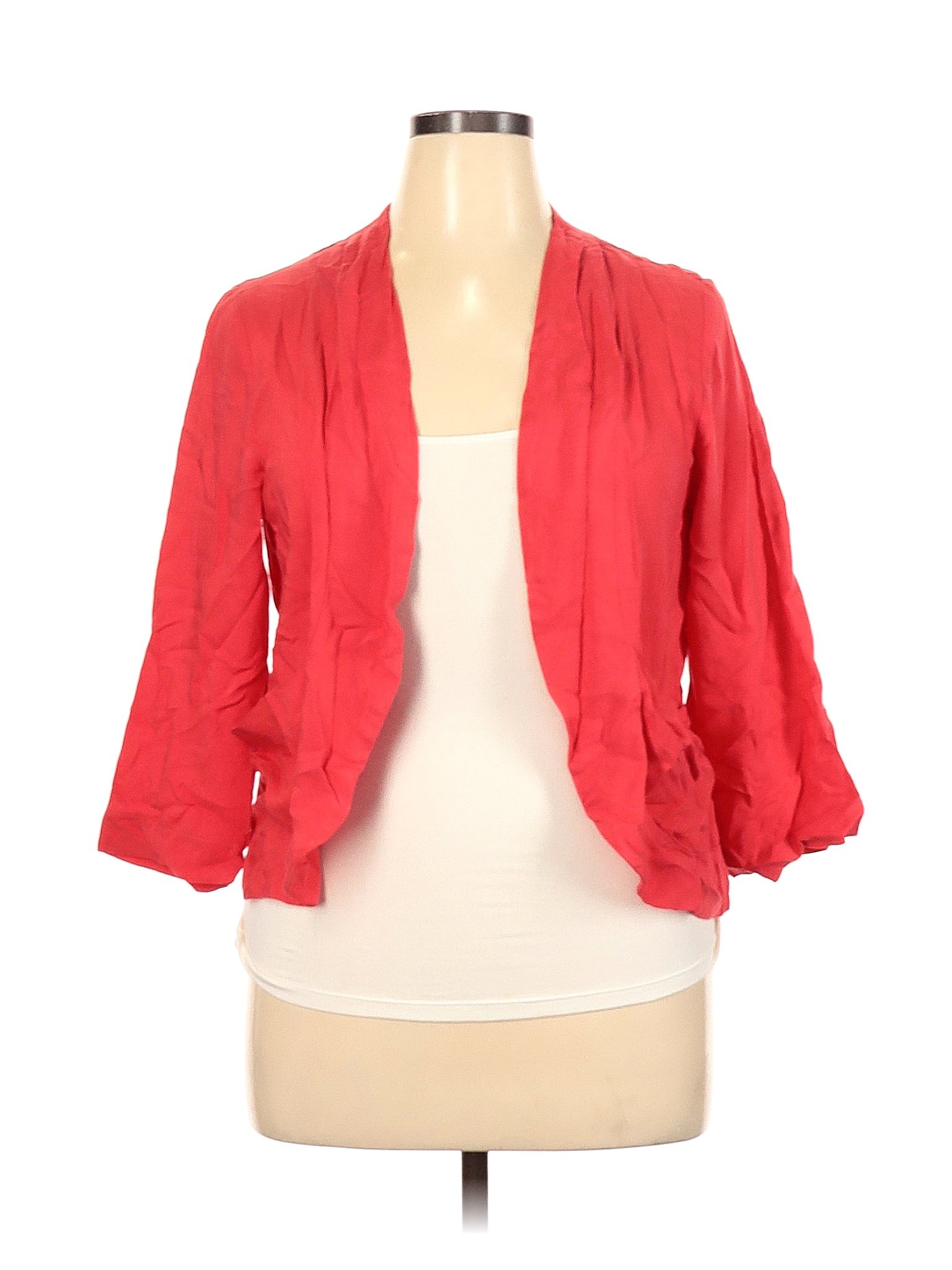 Charlotte Russe 100% Rayon Solid Color Block Colored Pink Cardigan Size ...