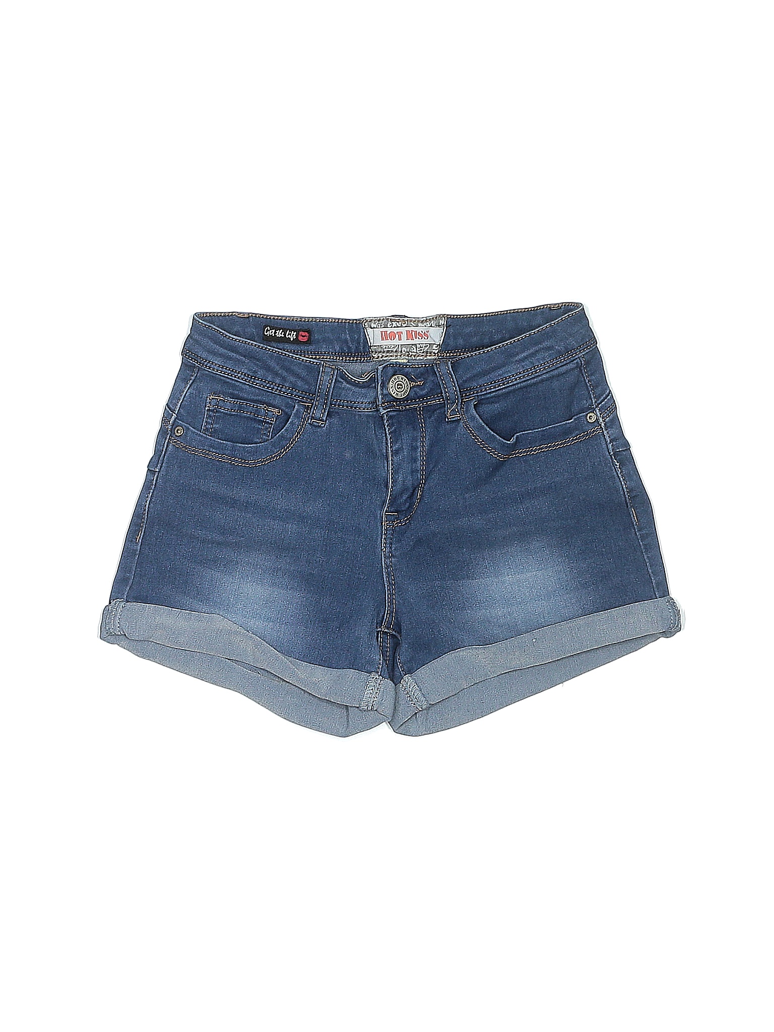 Hot Kiss Solid Blue Denim Shorts Size 7 - 65% off | thredUP