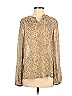 W118 by Walter Baker 100% Polyester Gold Long Sleeve Blouse Size S - photo 1
