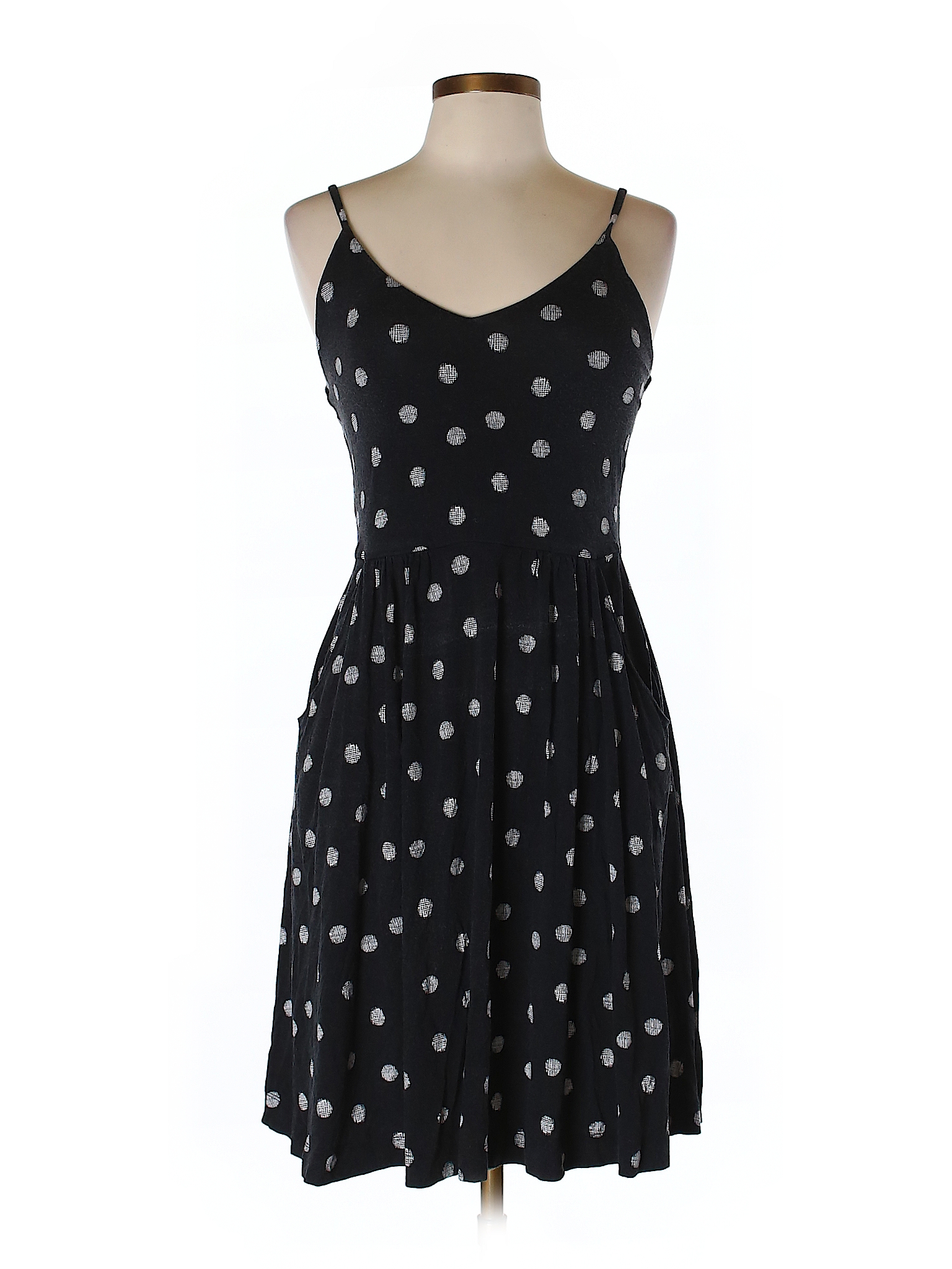 Cynthia Rowley TJX Polka Dots Black Casual Dress Size L - 68% off | thredUP